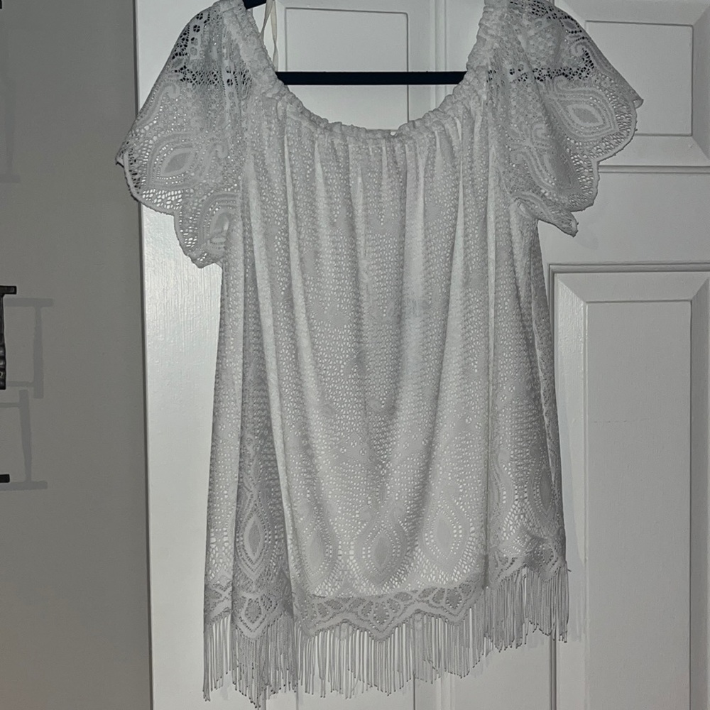 Lilly Pulitzer marble lace top